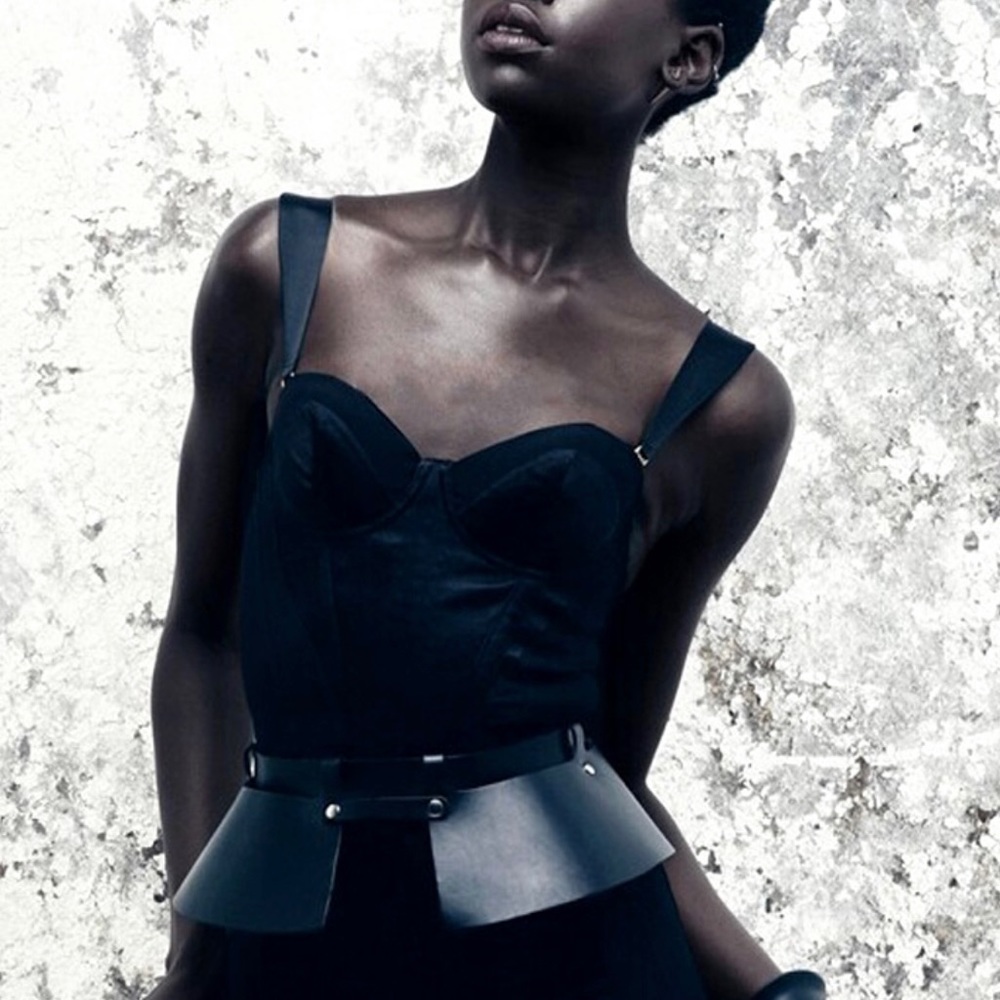 Black Peplum Belt